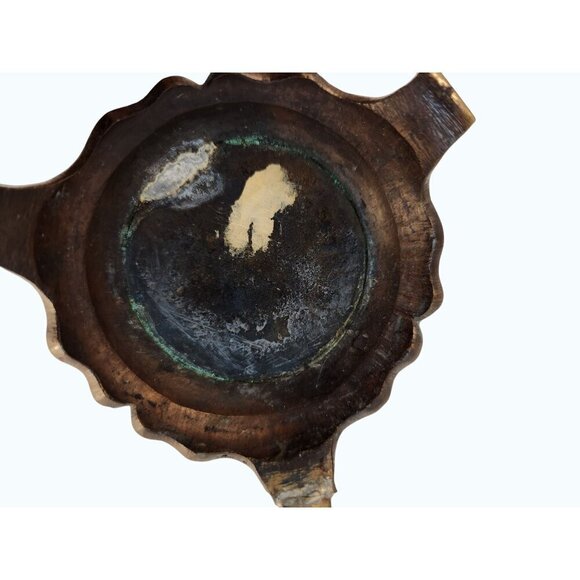 Antique Bronze Vase 19th Century Chinese Peacock Handled Altar Vases 9.5 Tall - Picture 4 of 12